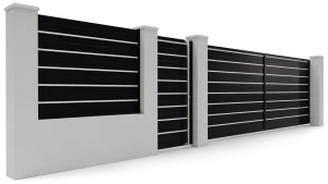 Gard aluminiu GAR 200V RAL 9005 (Jet Black)